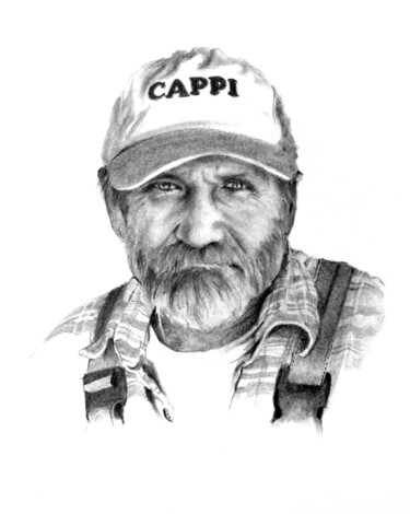 Dessin intitulée "Ship's Carpenter" par Boytsov, Œuvre d'art originale, Crayon