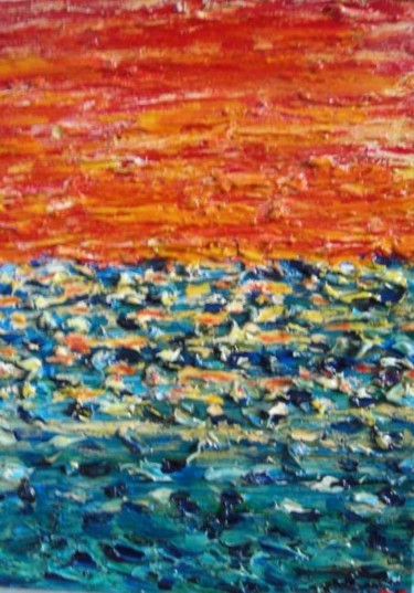 Peinture intitulée "lumiere sur la mer" par Bo`Zart, Œuvre d'art originale