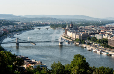 Fotografia intitolato "Panorama Budapesztu" da Bożena Bochenek, Opera d'arte originale, Fotografia digitale