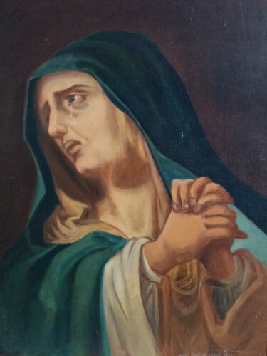 Peinture intitulée "LA DOLOROSA - COPIE" par Bozena  D G, Œuvre d'art originale, Huile