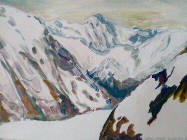 Painting titled "ALPES IX" by Bozena  D G, Original Artwork, Acrylic