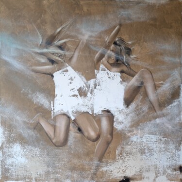 Malarstwo zatytułowany „Szczęście 7” autorstwa Bożena Sieczyńska, Oryginalna praca, Akryl Zamontowany na Drewniana rama noszy