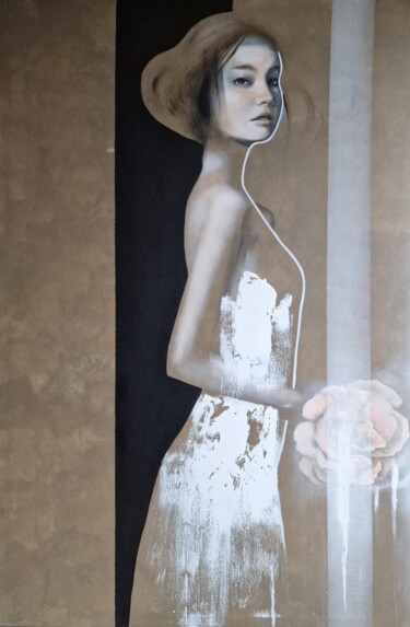 Malarstwo zatytułowany „w świetle 20” autorstwa Bożena Sieczyńska, Oryginalna praca, Akryl Zamontowany na Drewniana rama nos…