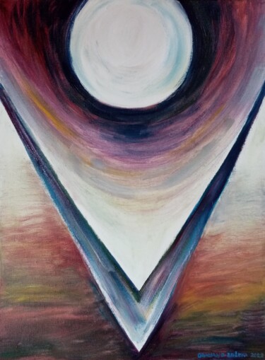 Malerei mit dem Titel "SEKRET SYMBOLU III" von Bozena Graciano, Original-Kunstwerk, Öl