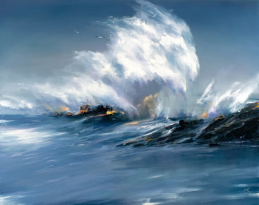 Malarstwo zatytułowany „Skyward” autorstwa Bozhena Fuchs, Oryginalna praca, Olej Zamontowany na Drewniana rama noszy
