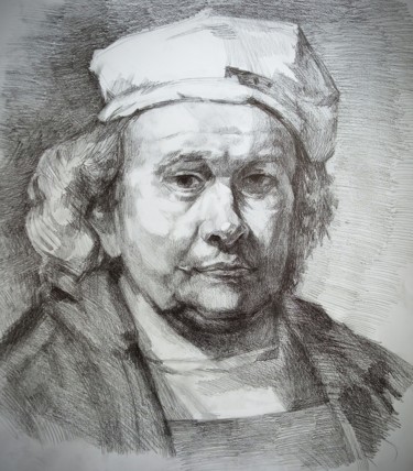 Drawing titled "Portrait" by Bozhidar Nekezov, Original Artwork, Graphite