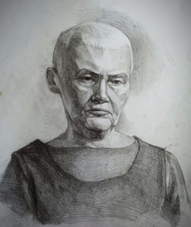 Dibujo titulada "Portrait 2" por Bozhidar Nekezov, Obra de arte original, Grafito