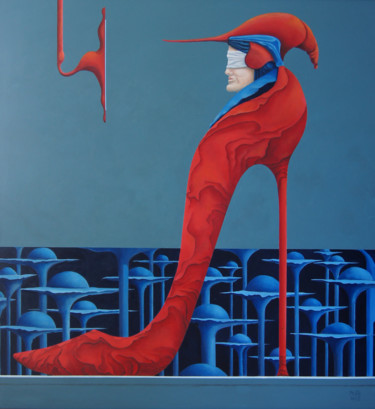 Schilderij getiteld "The Fool on the Heel" door Bogdan Pilatowicz, Origineel Kunstwerk, Olie