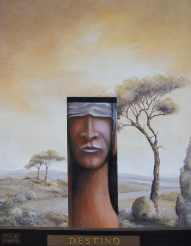 Malerei mit dem Titel "Destino" von Bogdan Pilatowicz, Original-Kunstwerk, Öl