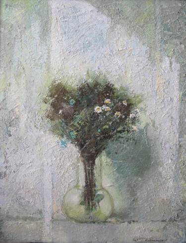 Painting titled "Весенний" by Liudmila Kalmykova, Original Artwork, Oil