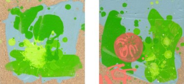 Peinture intitulée "Chromatisme - vert,…" par Richard Brachais, Œuvre d'art originale, Huile