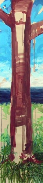 Peinture intitulée "Grand arbre" par Richard Brachais, Œuvre d'art originale, Huile