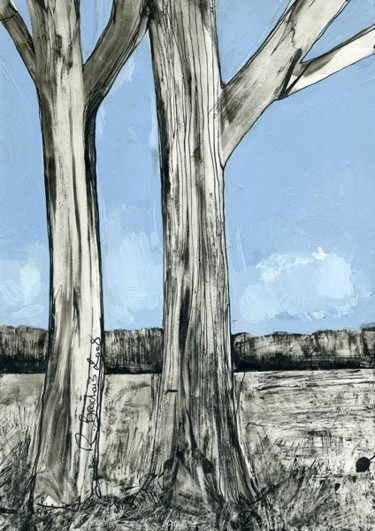 Dessin intitulée "D36-série des arbres" par Richard Brachais, Œuvre d'art originale, Autre