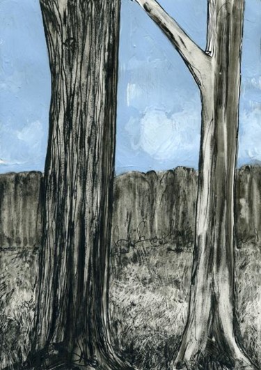 Dessin intitulée "D39-série des arbres" par Richard Brachais, Œuvre d'art originale, Autre
