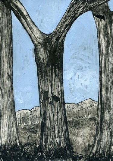 Dessin intitulée "D38-série des arbres" par Richard Brachais, Œuvre d'art originale, Autre