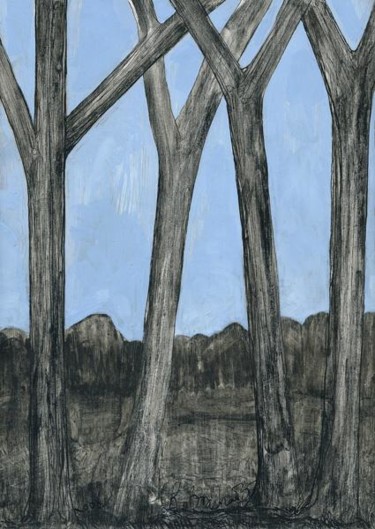 Dessin intitulée "D41-série des arbres" par Richard Brachais, Œuvre d'art originale, Autre