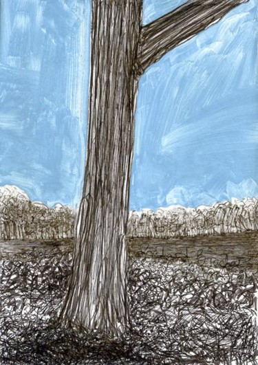 Dessin intitulée "D49-série des arbres" par Richard Brachais, Œuvre d'art originale, Autre