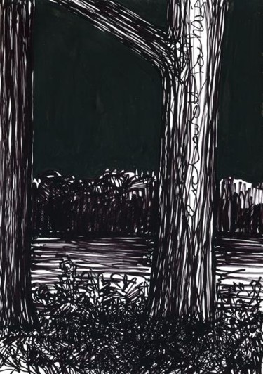 Dessin intitulée "D51-série des arbres" par Richard Brachais, Œuvre d'art originale, Autre