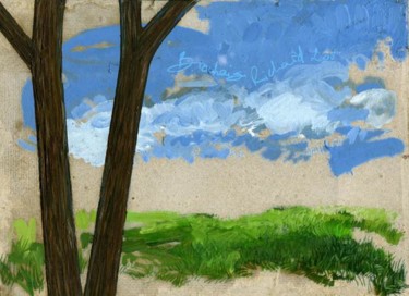 Peinture intitulée "Paysage ouvert..." par Richard Brachais, Œuvre d'art originale, Huile