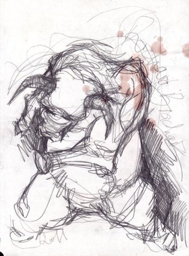 Drawing titled "D69-série la part d…" by Richard Brachais, Original Artwork, Other