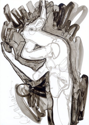 Drawing titled "d85-serie-la-part-d…" by Richard Brachais, Original Artwork