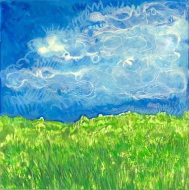 Peinture intitulée "petit paysage-4/5" par Richard Brachais, Œuvre d'art originale, Huile