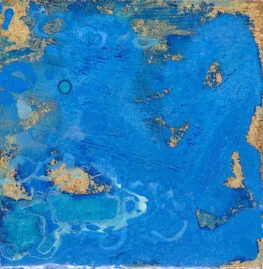 Peinture intitulée "espace bleu" par Richard Brachais, Œuvre d'art originale, Huile