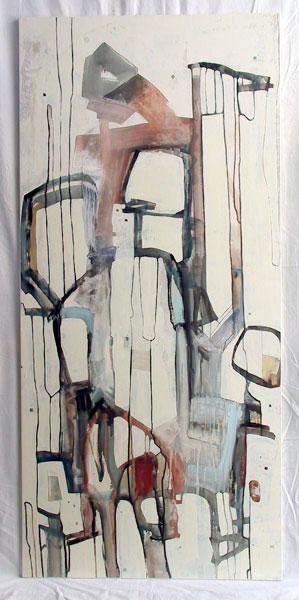 Peinture intitulée "abstraction / retou…" par Richard Brachais, Œuvre d'art originale, Huile