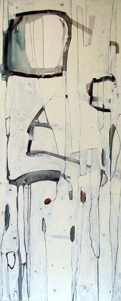 Peinture intitulée "abstraction / retou…" par Richard Brachais, Œuvre d'art originale, Huile