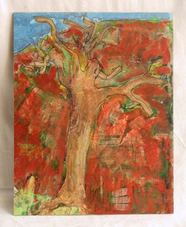 Schilderij getiteld "L'arbre (hommage à…" door Richard Brachais, Origineel Kunstwerk