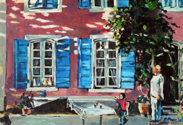 Painting titled "La maison d'Olga" by Pascal Brachet, Original Artwork, Oil