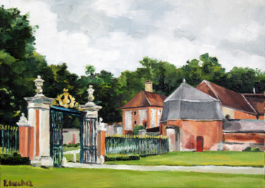 Peinture intitulée "Le portail" par Pascal Brachet, Œuvre d'art originale, Huile