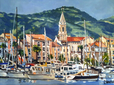 Painting titled "Sanary-sur-Mer" by Pascal Brachet, Original Artwork, Oil