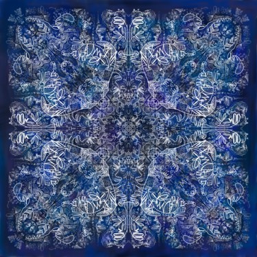 Digital Arts titled "bleu3" by Braco Fraz, Original Artwork, Digital Painting