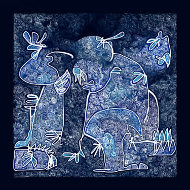 Digitale Kunst mit dem Titel "axolotl" von Braco Fraz, Original-Kunstwerk, Digitale Malerei