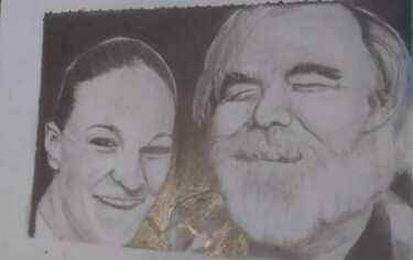 Drawing titled "Daughter and I" by Bradley Lashley, Original Artwork, Pencil