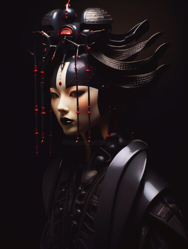 Digital Arts titled "WARRIOR QUEEN" by Mélanie Braganti, Original Artwork, AI generated image