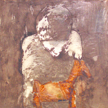 Peinture intitulée "Agnou-sacrif" par Brahim Boulminate, Œuvre d'art originale, Huile