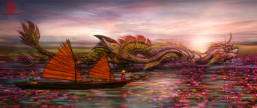 Digital Arts titled "Sailing along" by Bram Leegwater, Original Artwork, 2D Digital Work
