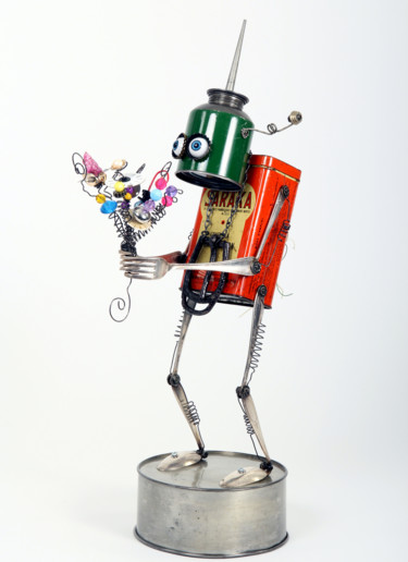 Sculpture titled "Happy Birthday" by Branimir Misic, Original Art, Metals
