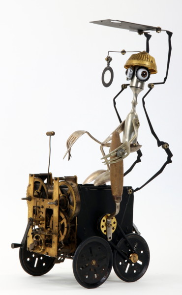 Sculpture intitulée "driver without lice…" par Branimir Misic, Œuvre d'art originale, Métaux