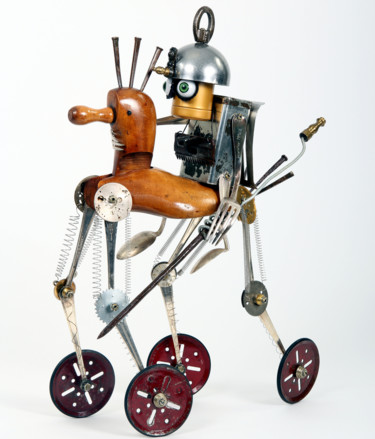 Scultura intitolato "Don Quixote of la .…" da Branimir Misic, Opera d'arte originale, Metalli