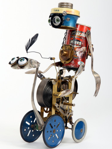 Escultura titulada "me and my best frie…" por Branimir Misic, Obra de arte original, Metales