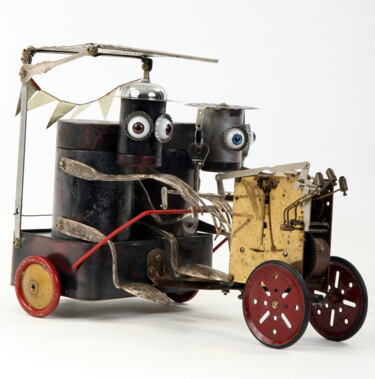 tout juste marié Skulptur mit dem Titel "tout juste marié" von Branimir Misic, Original-Kunstwerk, Metalle