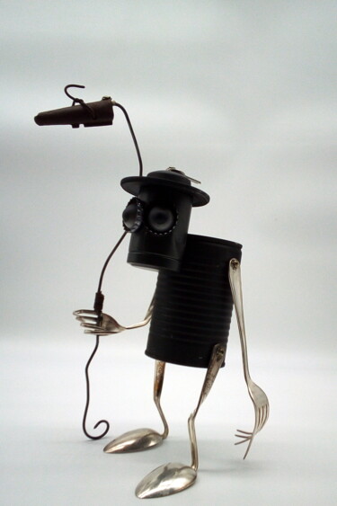 dark shaman Sculpture intitulée "dark shaman" par Branimir Misic, Œuvre d'art originale, Métaux