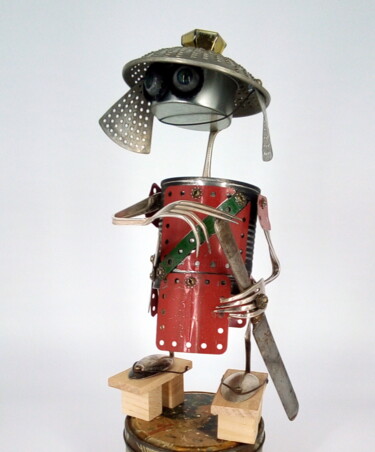 Sculpture titled "as human samurai* i…" by Branimir Misic, Original Artwork, Metals