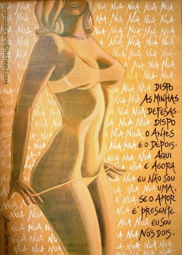 Pintura intitulada "Nua" por Branca Aurora, Obras de arte originais