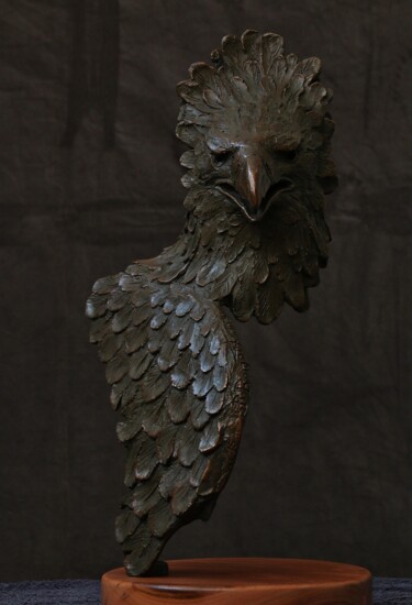 Escultura titulada "Crowned Eagle Bronz…" por Brandon Borgelt, Obra de arte original, Bronce