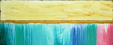 Картина под названием "Golden Tendecies" - Branisa Beric, Подлинное произведение искусства, Акрил