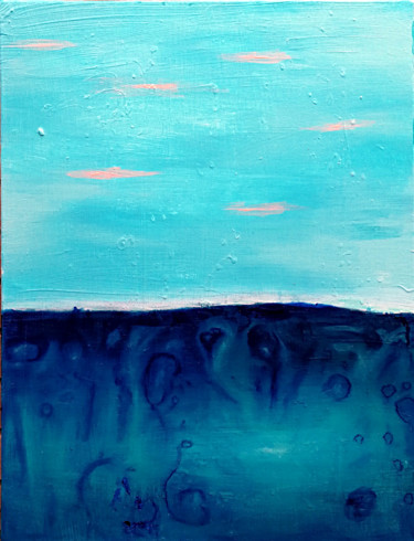 Картина под названием "Out of the Blue - II" - Branisa Beric, Подлинное произведение искусства, Акрил